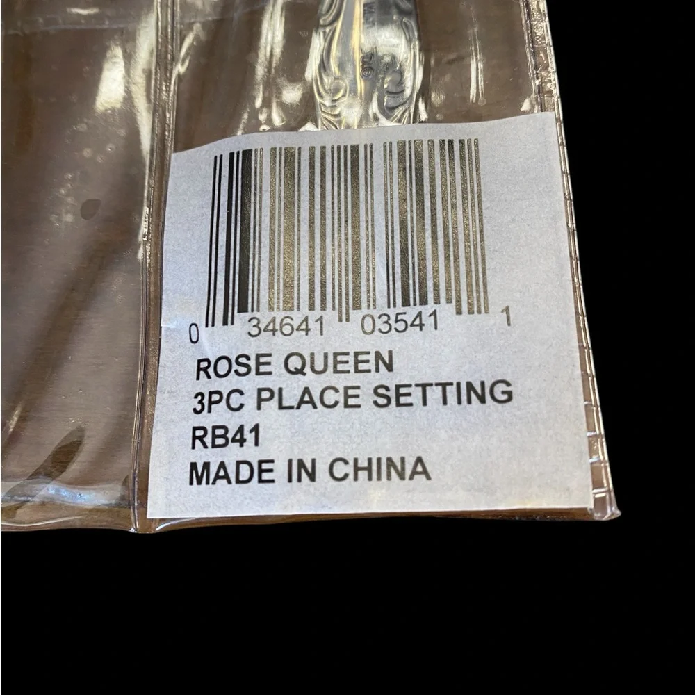 NWT Reed & Barton Rose Queen Stainless Flatware 3-Piece Place Settings, Set of 4